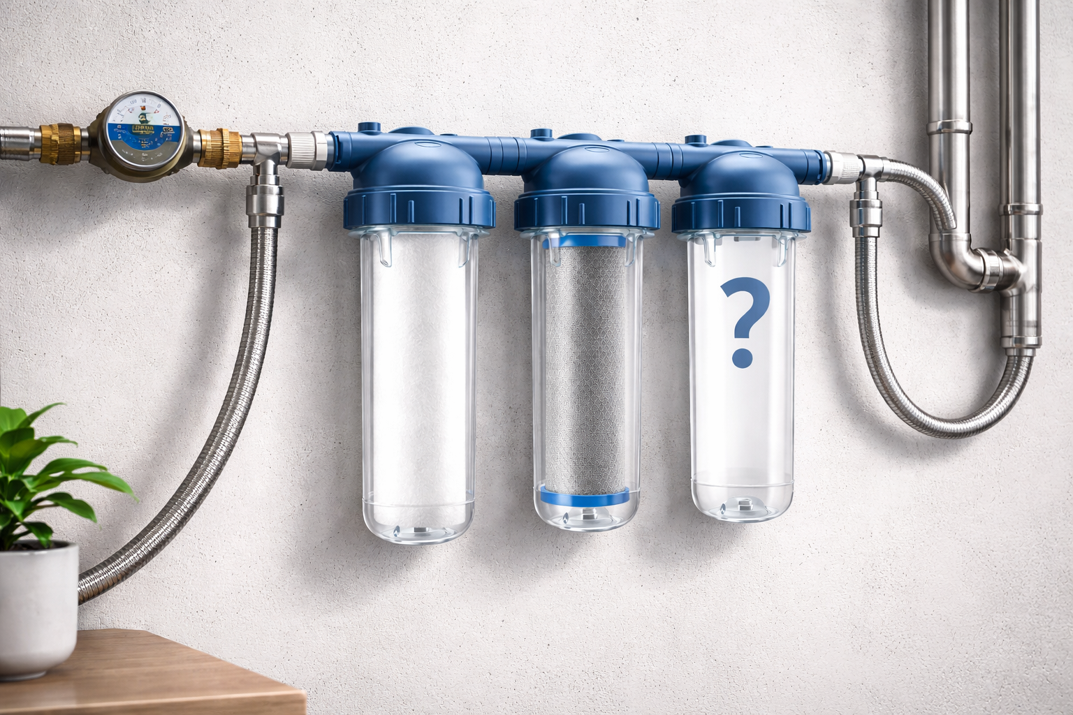 Cartouches du filtre à eau triple